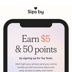 Earn $5 and 50 points ✨