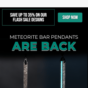 Meteorite Bar Pendants Are Back