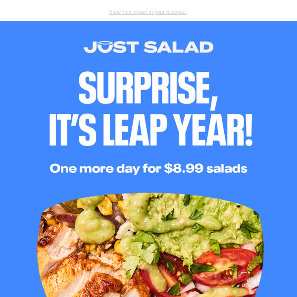 last day for $8.99 salads