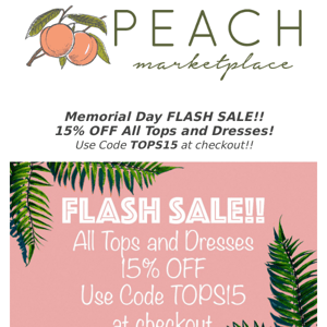 Memorial Day Flash Sale! 15% OFF!