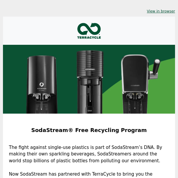 New program alert: SodaStream