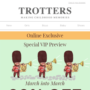 Trotters, we have a Secret Sale just for you!