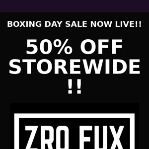Our famous Boxing Day Sale is Now Live!