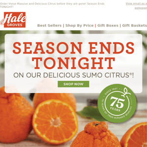 🍊 Season Ends TONIGHT on our Delicious Sumo Citrus! 🍊
