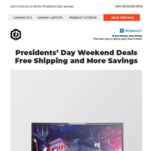 ✔ Presidents' Day Weekend Gaming Sale - Tracer VII Laptops now Available