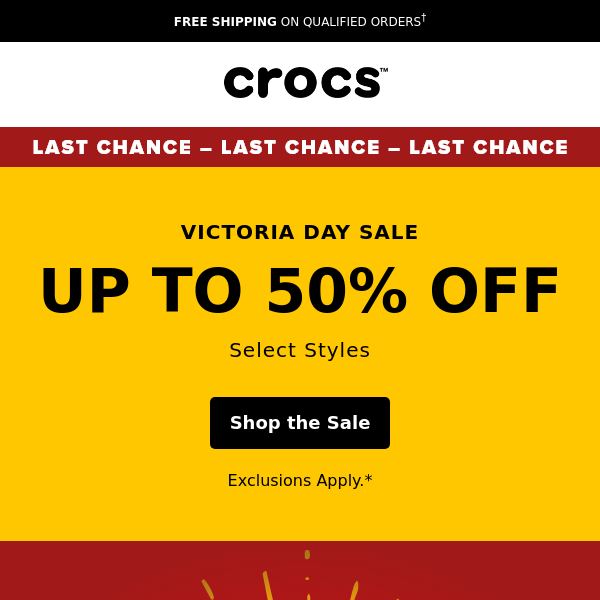 Last chance to save on Victoria Day!