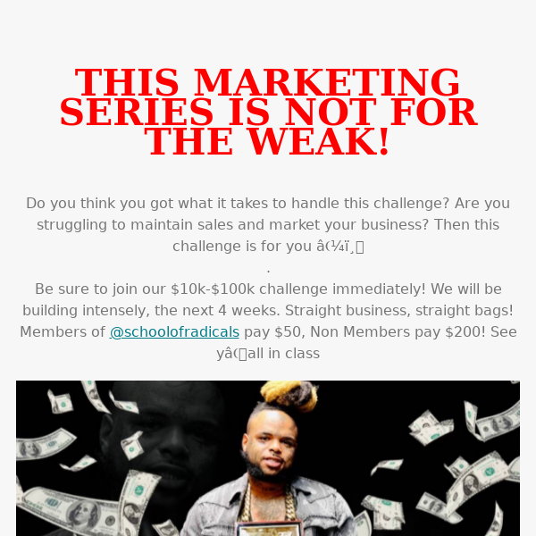 THIS MARKETING SERIES IS NOT FOR THE WEAK!