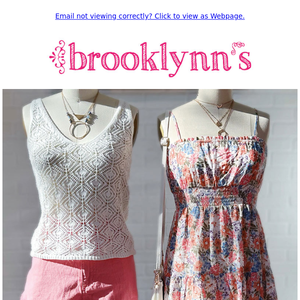 New week, new looks! Plus 20% OFF shoes & graphics. Shop in-store or online at www.brooklynns.com.