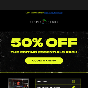 50% OFF Your Editing Essentials