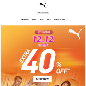 PUMA's 12.12 Sale Is Finally Here!