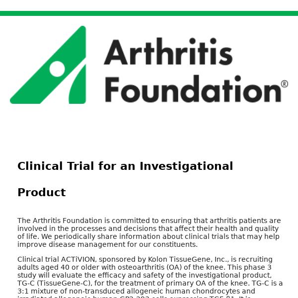 Clinical Trial for an Investigational Product
