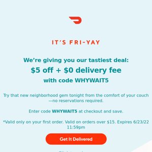 DoorDash, We’ve got a surprise for you!