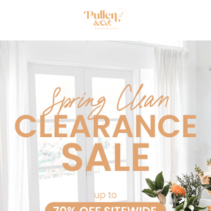 🌸 Spring Clean Clearance Alert: UP TO 70% OFF SITEWIDE! Don't Miss Out!