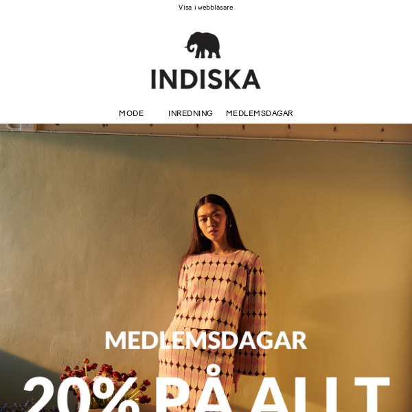 Medlemsdagar med 20% rabatt