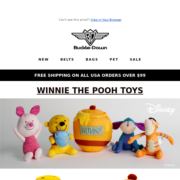 Winnie The Pooh Pet Toys