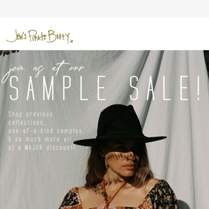 JOIN US for a Sample Sale! ✨