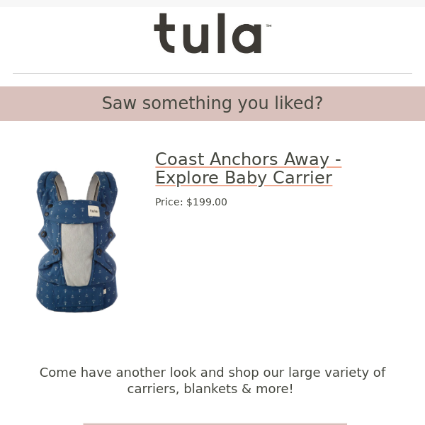 Anchors tula baby on sale carrier