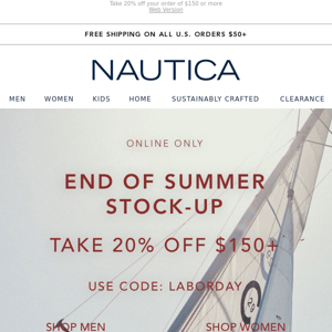 Our End of Summer Stock-Up is going on NOW