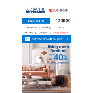 Up to 40% Off* Living Room Furniture ✨🛋️✨