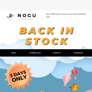 👏 BACK 👏 IN 👏 STOCK 👏 FOR 👏 NOGU 👏 DAY 👏