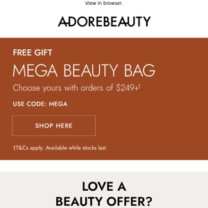 PSA: free mega beauty bag inside*