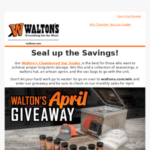 Chamber Vacuum Sealer - Walton's