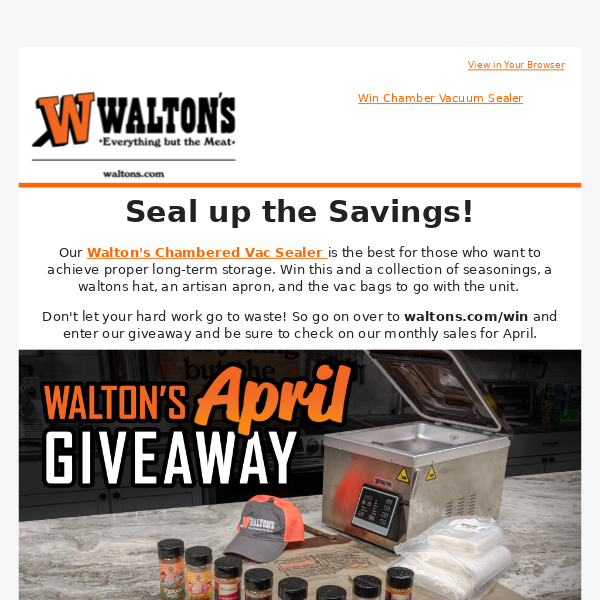 Walton's Chamber Vac Sealer