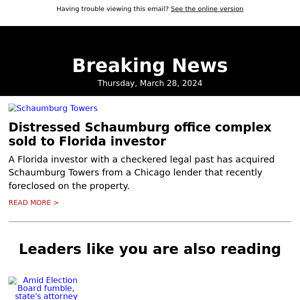 Distressed Schaumburg office complex sold to Florida investor