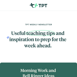 TPT Weekly Newsletter: Morning Work, Fall Activities, and More
