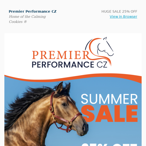 Premier Performance – WHOPPING 25% off SUMMER SALE