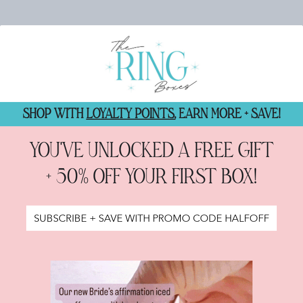You've Unlocked a Free Gift + 50% Off Your First Box