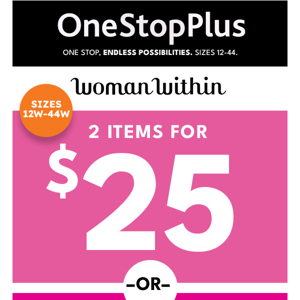 Double Your Wardrobe: 2 for $25