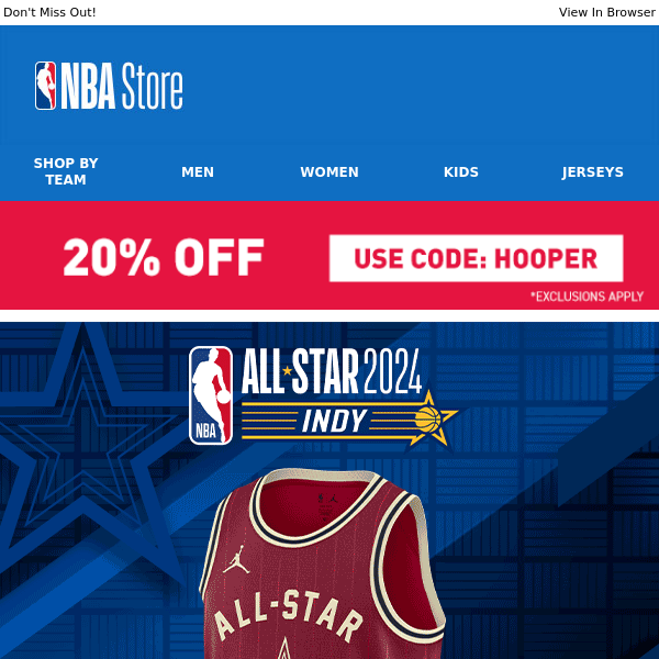 The Time To Save: 20% Off All-Star Merchandise!
