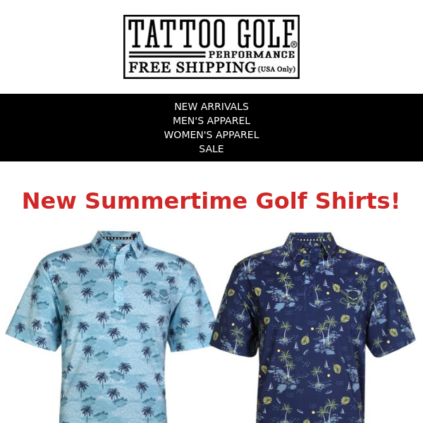 New Summertime Golf Shirts