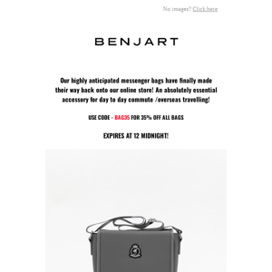Benjart Bags - Get Your Perfect Summer Bag today - Using Code - BAG35