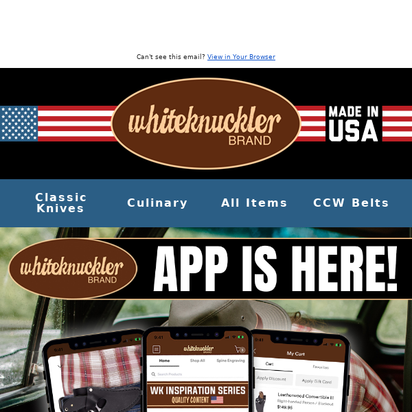 Check out the Whiteknuckler Brand app!