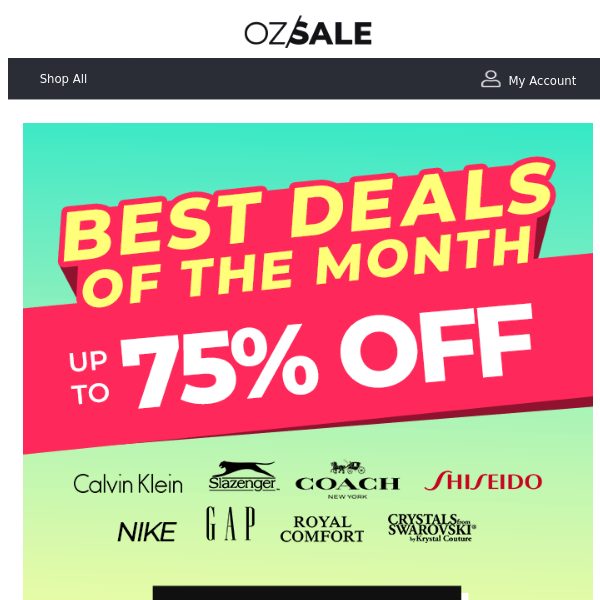 💥 Best Deals of the Month Up To 75% Off