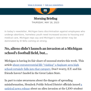 Morning Briefing: Michigan bans discrimination against employees who undergo abortions