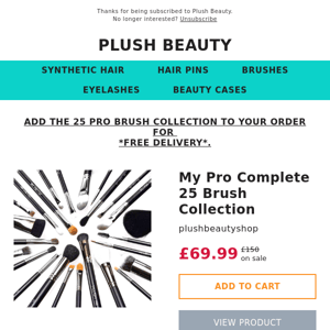 PRO BRUSH SALE + FREE DELIVERY