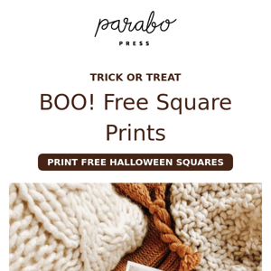 BOO! Free Square Prints