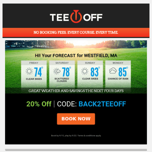 ⛳ First off the tee: great savings!