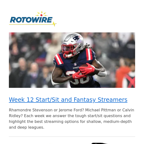 Exploiting the Matchups: Week 12 Start/Sit and Fantasy Streamers