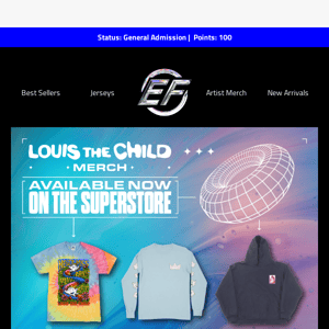 Louis The Child merch is now available on the EF Superstore!