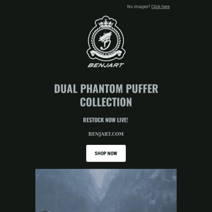 Dual Phantom Puffer - £175 - Restock Now Live Via Benjart.com