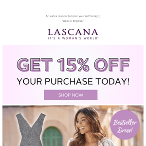 Get 15% off your purchase today!