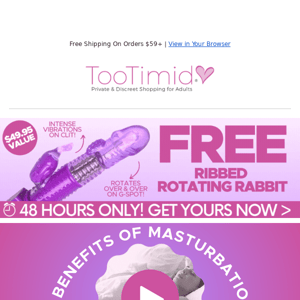 Benefits of Masturbation [Video] 😍+ Rotating Rabbit On Us (Ends Soon!)