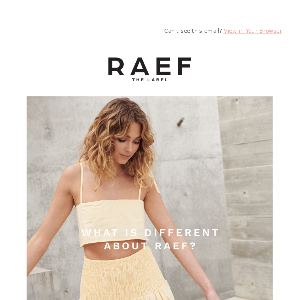 RAEF The Label | About Us