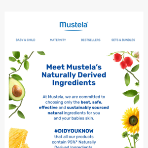 🥑 Meet Mustela's Ingredients 🌻🍇🍯