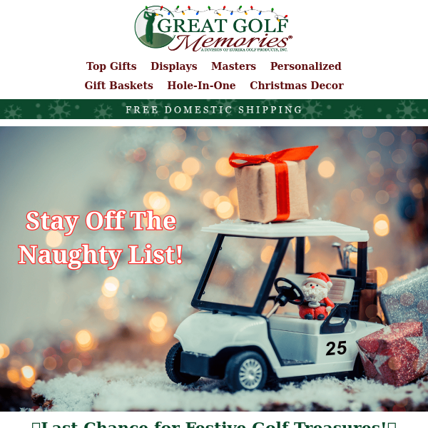 Return Now and Bring the Joy of Golf Home! 🎄⛳