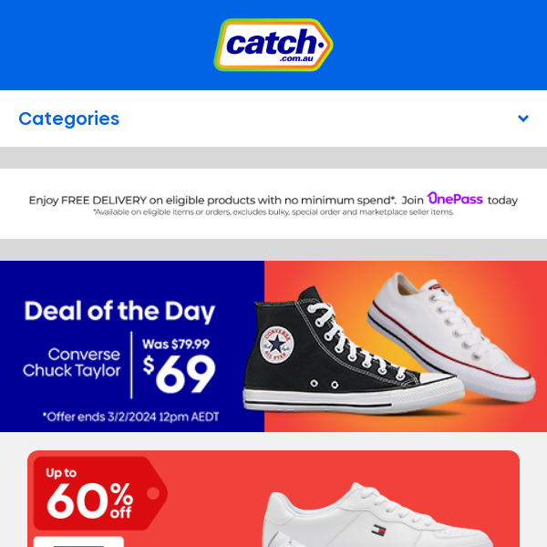 ✪ Deal of the Day: $69 Converse Chuck Taylors